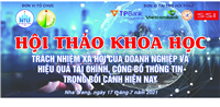 Hội thảo trách nhiệm xã hội của doanh nghiệp và hiệu quả tài chính, công bố thông tin trong bối cảnh hiện nay