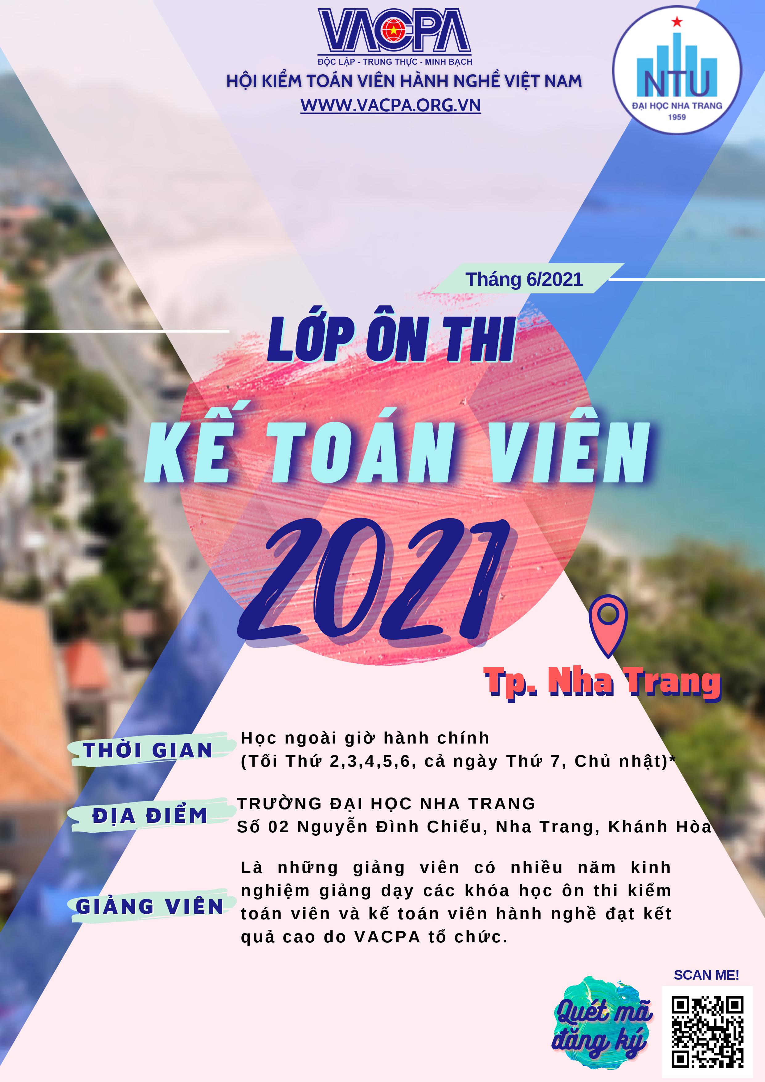 Lớp ôn thi Kế toán viên 2021 tại Trường Đại học Nha Trang