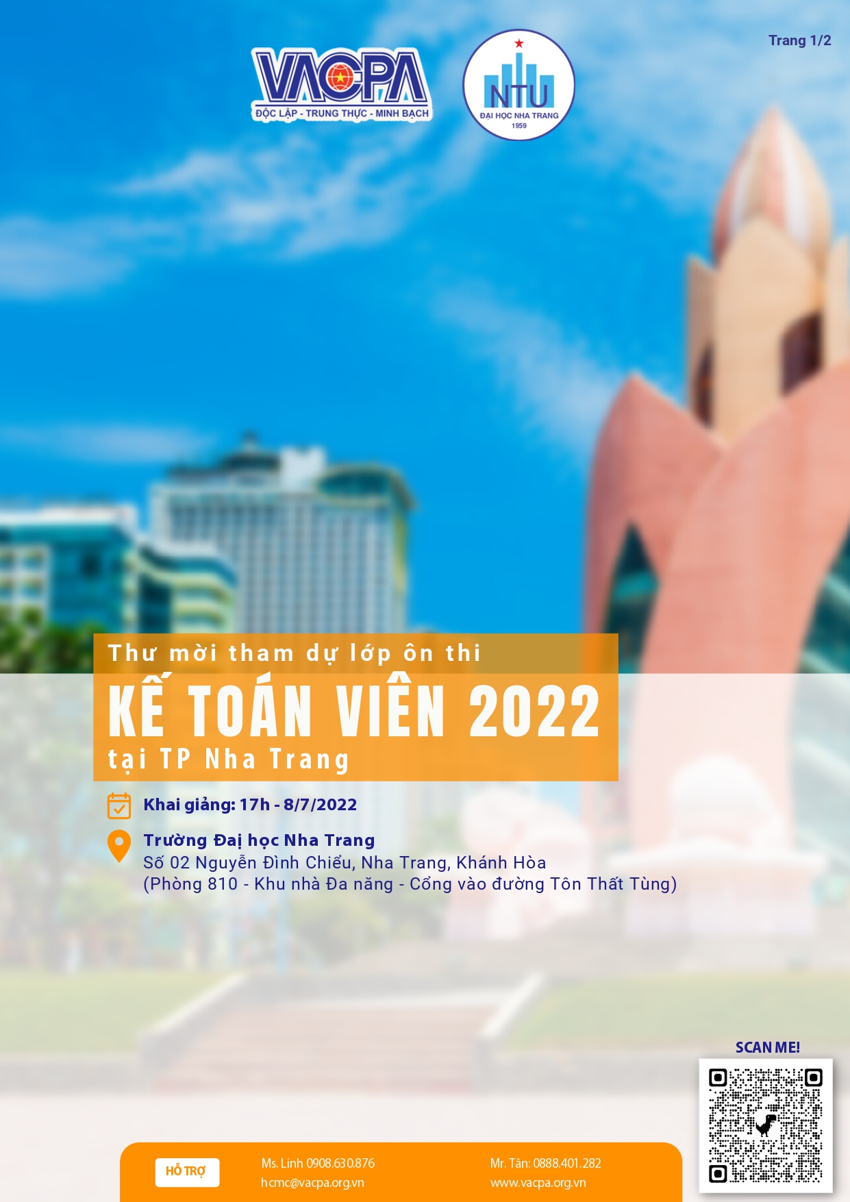 Chiêu sinh Lớp ôn thi Kế toán viên 2022 - Tại Nha Trang